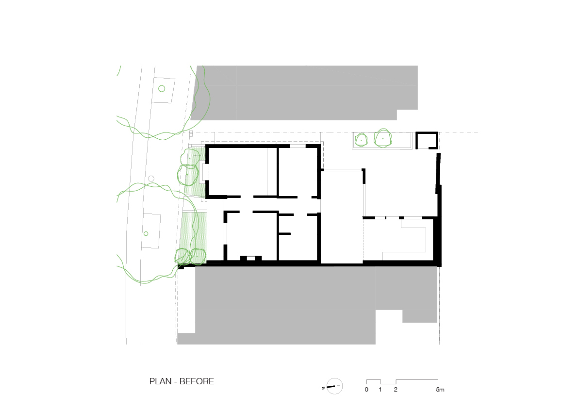 Existing plan of inner north home